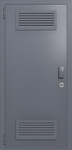 Однопольная глухая техническая дверь с вентиляцией (цвет темно-серый RAL 7015)