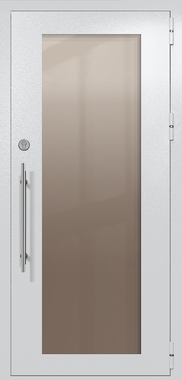 Однопольная техническая дверь с максимальным стеклом (цвет светло-серый RAL 7047)