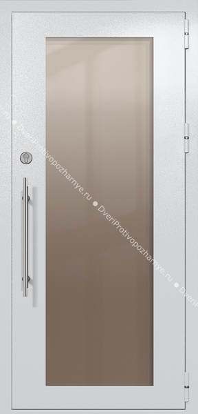 Однопольная техническая дверь с максимальным стеклом (цвет светло-серый RAL 7047) Однопольная техническая дверь с максимальным стеклом (цвет светло-серый RAL 7047)