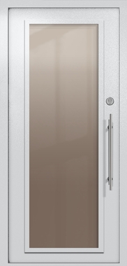 Однопольная техническая дверь с максимальным стеклом (цвет светло-серый RAL 7047)