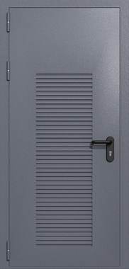 Однопольная глухая техническая дверь с вентиляцией (цвет темно-серый RAL 7015)