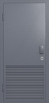 Однопольная глухая техническая дверь с вентиляцией (цвет темно-серый RAL 7015)