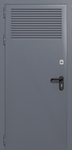 Однопольная глухая техническая дверь с вентиляцией (цвет темно-серый RAL 7015)